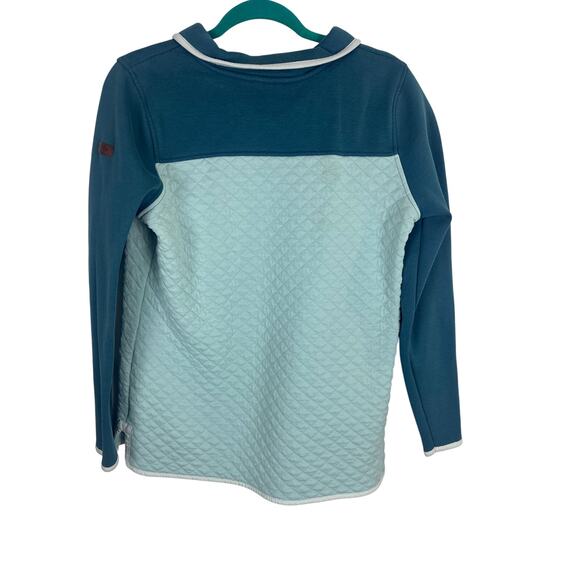 L.L.Bean Quilted Snap Pullover Teal Aqua Women’s Large - Picture 4 of 8